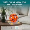 Better Display Cases Acrylic Display Case for Collectibles, Full Size Soccer Ball Display Case,Yellow Risers & Clear Base, Handcrafted Showcase Box.DIM;9.75" L x 9.75" W x 9.75" H. (B02) view 2