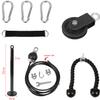 LFJ LAT Pull Down and Lift Weight Pulley System Cable Machine Pulley Attachment for Triceps Pull Down, Biceps Curl, Back, Forearm, Shoulder Home Gym Equipment (Set with Tricep Rope) view 2