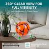 Better Display Cases Acrylic Display Case for Collectibles, Full Size Soccer Ball Display Case,Green Risers & Clear Base, Handcrafted Showcase Box.DIM;9.75" L x 9.75" W x 9.75" H. (B02) view 2