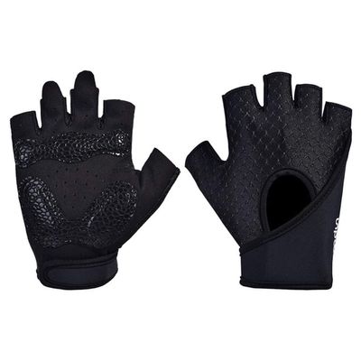 EXCEART 1pair Yoga Gloves Non- Fitness Gloves Half Finger Hand Protector Black for Improved Grip and Comfort During Training Breathable Design Sweat Absorption for All Fitness Activities