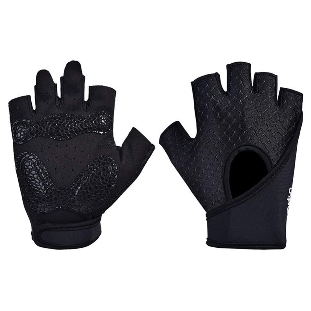 EXCEART 1pair Yoga Gloves Non- Fitness Gloves Half Finger Hand Protector Black for Improved Grip and Comfort During Training Breathable Design Sweat Absorption for All Fitness Activities