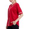TopTie Women's Baseball Jersey Hip Hop Hipster Button Down Baseball T-Shirt-Red White-XL view 3
