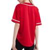 TopTie Women's Baseball Jersey Hip Hop Hipster Button Down Baseball T-Shirt-Red White-XL view 4
