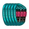 XINDA Screwgate Locking Carabiner Clip - Professional Rock Climbing Carabiner Screw Lock,Heavy Duty Carabiners for Climbing,Mountaineer,Hammock,Camping,Outdoor Equipment (5 pcs Green) view 1