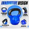 Yes4All Kettlebells 10 25 lbs Set Weight Vinyl Coated Cast Iron for Dumbbell Weights Exercises, Gym, Fitness, Full Body Workout Equipment Push up, Grip and Strength Training, Blue view 2