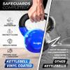 Yes4All Kettlebells 10 25 lbs Set Weight Vinyl Coated Cast Iron for Dumbbell Weights Exercises, Gym, Fitness, Full Body Workout Equipment Push up, Grip and Strength Training, Blue view 3