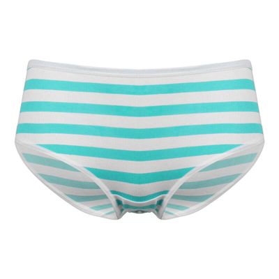 ACSUSS Womens Cut Japanese Style Anime Cosplay Stripe Lingerie Cotton Bikini Briefs Underwear 2# Blue One Size