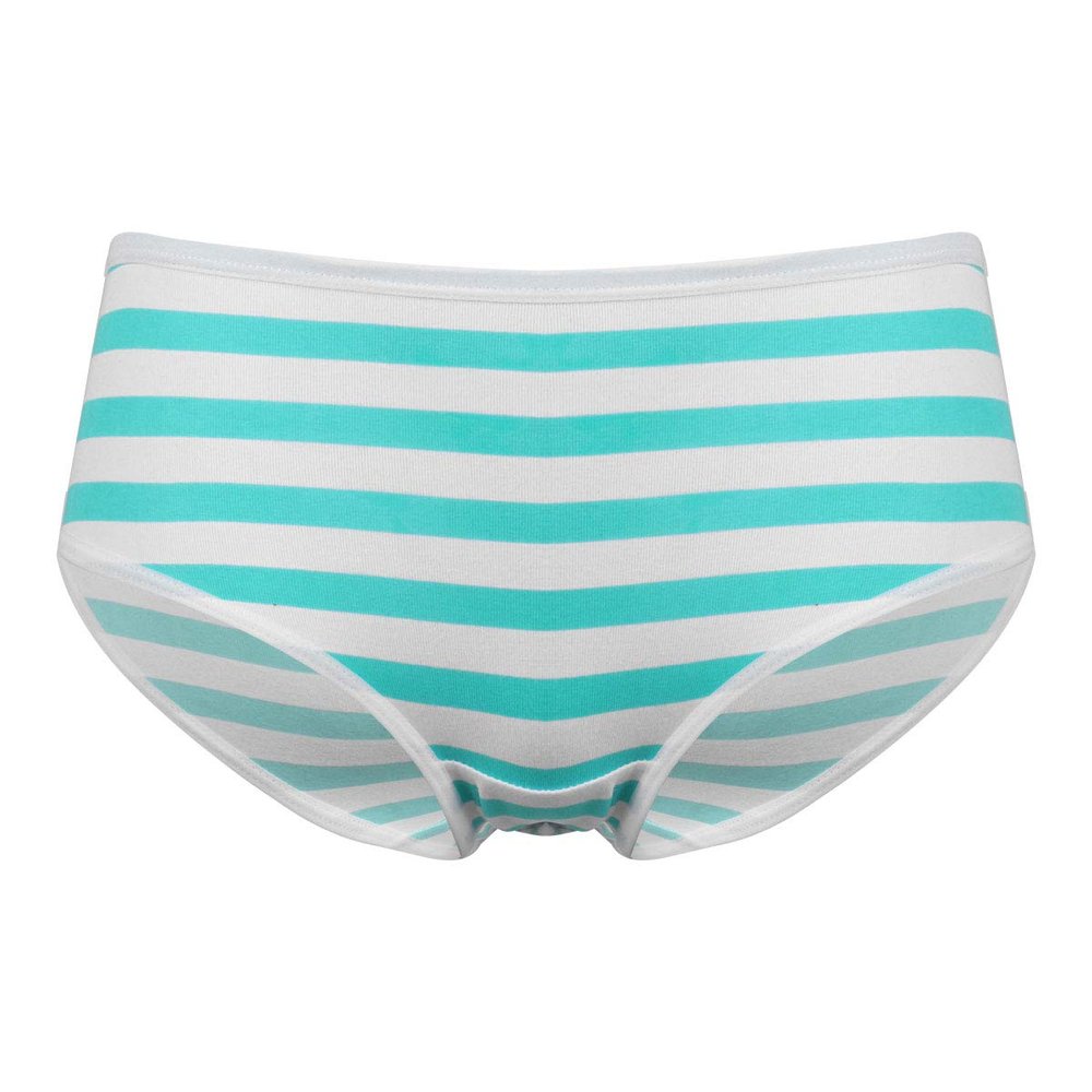 ACSUSS Womens Cut Japanese Style Anime Cosplay Stripe Lingerie Cotton Bikini Briefs Underwear 2# Blue One Size