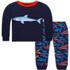 Dolphin&Fish Boys Dinosaur Shark Pajamas 4Pieces Cotton Kids Sleepwear Toddler Clothes Size 6 Blue view 2