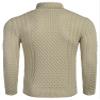COOFANDY Men's Slim Fit Turtleneck Sweater Casual Knitted Twisted Pullover Solid Sweaters Khaki 3X-Large view 3