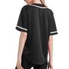 TopTie Women's Baseball Jersey Hip Hop Hipster Button Down Baseball T-Shirt-Black White-XS view 4