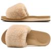 COFACE Womens Slippers with Arch Support Comfy Open Toe Fuzzy Woman House Shoes Size 5 Plantar Fasciitis Orthopedic Comfortable Slippers-for-Women Indoor view 1