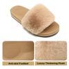 COFACE Womens Slippers with Arch Support Comfy Open Toe Fuzzy Woman House Shoes Size 5 Plantar Fasciitis Orthopedic Comfortable Slippers-for-Women Indoor view 4