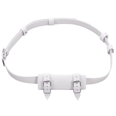 BLESSUME Medieval Two-Buckle Sword Frog Holster with Belt Rapier Scabbard Holder Belt 1pc (White)