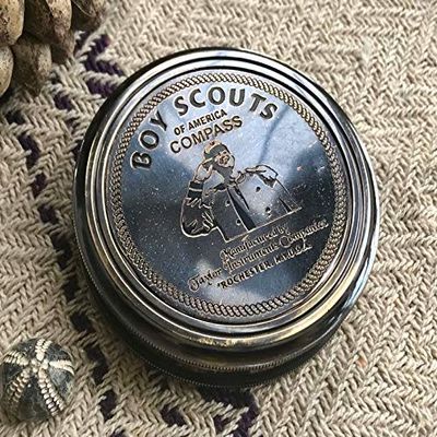 ARTIZANSTORE Boy Scouts Compass | Brass Compass | Vintage Compass | Engraved Compass | Stocking Filler | Gifts for Him