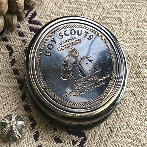 ARTIZANSTORE Boy Scouts Compass | Brass Compass | Vintage Compass | Engraved Compass | Stocking Filler | Gifts for Him