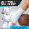 HiRui Elbow Pads, Basketball Baseball Elbow Brace Elbow Support Arm Compression Sleeve Collision Avoidance Elbow Pad for Volleyball Cycling Football Work Out, Women&Men(1Pair) (White, XL) view 3