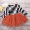 1-6T Toddler Kids Baby Girls Halloween Outfits Ghost Pumpkin Print Long Sleeve Dress Winter Clothes (Pumpkin, 18-24 Months) view 4
