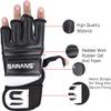 SAWANS Punch Bag Boxing Gloves Karate Mitts MMA Body Combat Taekwondo Training Martial Art Fighting Grappling Muay Thai (Black, Small) view 2