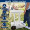 SereneLife Portable Camping Sink with 30L (7+ Gallon) Built-In Water Tank, Large Wheels, Hands-Free Foot Pump, Extra-Large Basin, and 5L Soap Dispenser  Ideal for Outdoors, Camping, and Worksites view 3