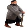 THE MEDIEVALS 9 MM ID MS Flat Riveted Hauberk Chain Mail Armor Full Sleeve Shirt - Natural Oiled Finish, X-Large view 2