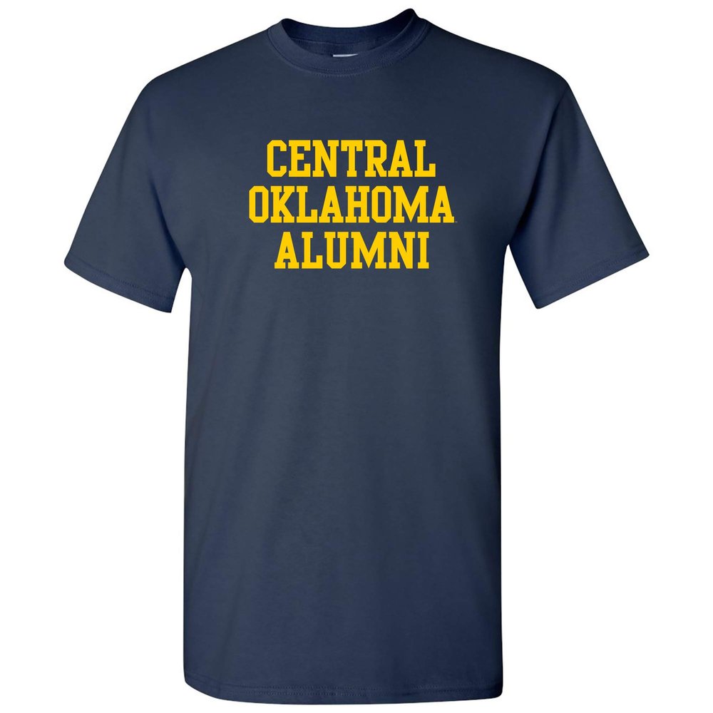 UGP Campus Apparel AS05 - Central Oklahoma Bronchos Alumni Block T-Shirt - X-Large - Navy