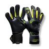 Storelli Silencer Menace Goalkeeper Gloves, Soccer Goalie Gloves for Youths & Adults, Roll-Negative, Hybrid Gloves with Removable Finger Spines, Black & Yellow, Size 6 view 1