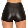 ALWAYS Women's Faux Leather Shorts - High Waist Active Stretch Yoga Short Pants Black L view 4