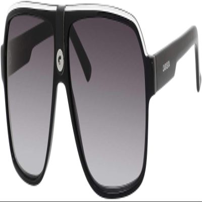Carrera CA33/S 08V6/9O 62MM Black Crystal Grey/Dark Grey Gradient Plastic Rectangular Sunglasses For Men For Women +BUNDLE with ACCESSORY EYEWEAR KIT