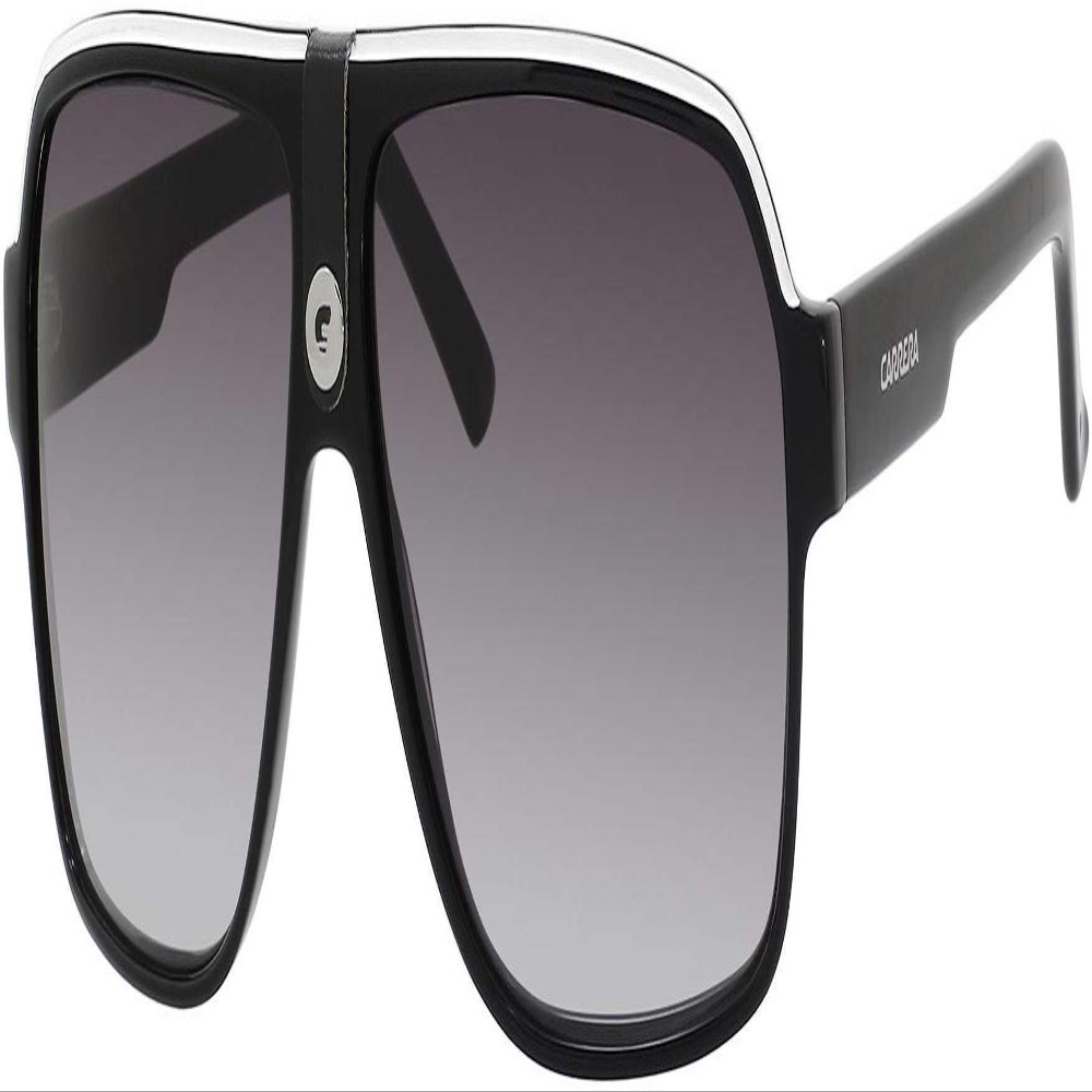 Carrera CA33/S 08V6/9O 62MM Black Crystal Grey/Dark Grey Gradient Plastic Rectangular Sunglasses For Men For Women +BUNDLE with ACCESSORY EYEWEAR KIT