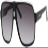 Carrera CA33/S 08V6/9O 62MM Black Crystal Grey/Dark Grey Gradient Plastic Rectangular Sunglasses For Men For Women +BUNDLE with ACCESSORY EYEWEAR KIT view 1
