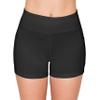 ALWAYS Women's Faux Leather Shorts - High Waist Active Stretch Yoga Short Pants Black S view 2