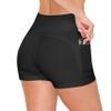ALWAYS Women's Faux Leather Shorts - High Waist Active Stretch Yoga Short Pants Black S view 3