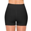ALWAYS Women's Faux Leather Shorts - High Waist Active Stretch Yoga Short Pants Black S view 4