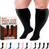 BAMS Plus Size Compression Socks Wide Calf XL XXL XXXL  Graduated Knee-High Support, Viscose from Bamboo Easy-On/Easy-Off (Black, 2X-Large) view 1