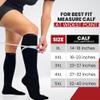 BAMS Plus Size Compression Socks Wide Calf XL XXL XXXL  Graduated Knee-High Support, Viscose from Bamboo Easy-On/Easy-Off (Black, 2X-Large) view 2