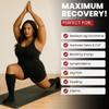 BAMS Plus Size Compression Socks Wide Calf XL XXL XXXL  Graduated Knee-High Support, Viscose from Bamboo Easy-On/Easy-Off (Black, 2X-Large) view 4