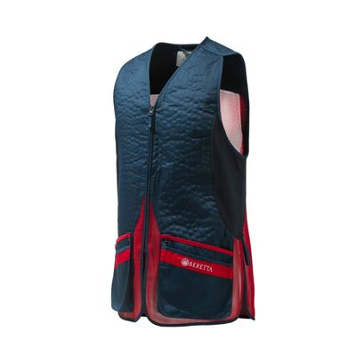 BERETTA Men's Silver Pigeon Evo Range Hunting Ambidextrous Vest, Total Eclipse Blue/Red, X-Large
