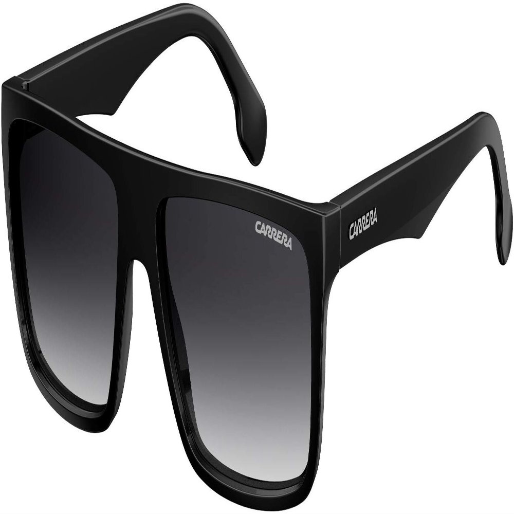 Carrera CA5039/S 0807/9O 58MM Black/Dark Grey Gradient Plastic Rectangular Sunglasses For Men For Women +BUNDLE with ACCESSORY EYEWEAR KIT