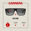 Carrera CA5039/S 0807/9O 58MM Black/Dark Grey Gradient Plastic Rectangular Sunglasses For Men For Women +BUNDLE with ACCESSORY EYEWEAR KIT view 4