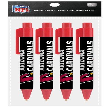 Match Up Promotions NFL 4 Pack Team Cool Color Pens (Arizona Cardinals)