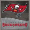 Trends International NFL Tampa Bay Buccaneers - Logo 20 Wall Poster, 22.375" x 34", Barnwood Framed Version view 1