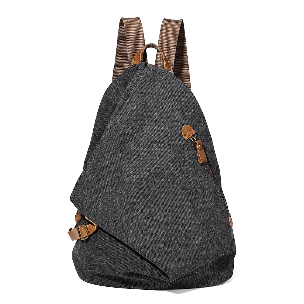 KL928 Canvas Vintage Backpack  Large Casual Daypack Outdoor Travel Rucksack Hiking Backpacks for Men Women