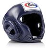 Fairtex Full Head Guard | Premium Handcrafted Headgear with 3-Layer Padding| Lightweight | Sleek Design for Optimal Movement | Extra Protection | Secure Fit with Adjustable Straps (Blue-Medium) view 1