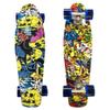 fashionbeautybuy Complete Cruiser Skateboard 27 Inch Cool Street Dance Pattern Wide Deck Board with High Rebound PU Wheels for Beginners Adult view 1