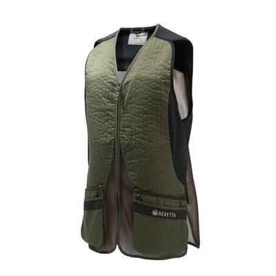 BERETTA Men's Silver Pigeon Evo Range Hunting Ambidextrous Vest, Green/Chocolate Brown, Small