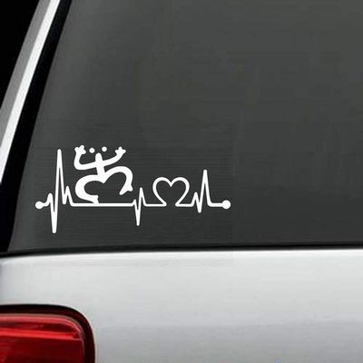 Tamengi K1130 Coqui Frog Heartbeat Decal Sticker Hawaii Puerto Rico Florida Art