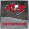 Trends International NFL Tampa Bay Buccaneers - Logo 20 Wall Poster, 22.375" x 34", Silver Framed Version view 1