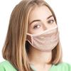 RK Apparel Unisex Bling Rhinestone 3 Layer Reusable Face Covering, Mina Pink view 2