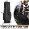 Himal Outdoors Golf Travel Bag - Heavy Duty 600D Polyester Oxford Wear-Resistant, Excellent Zipper Universal Size with Wheels, Soft-Sided Golf Club Travel Cover to Protect Clubs view 2